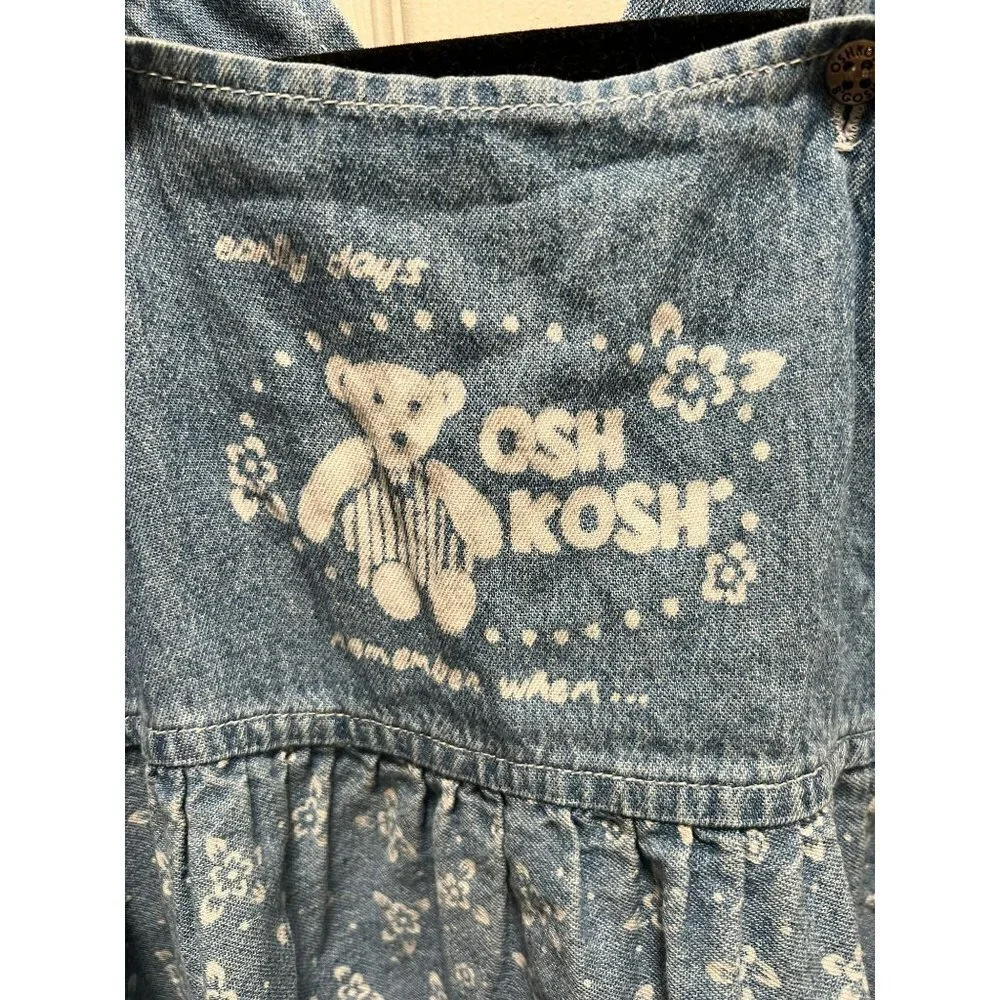 Oshkosh B'Gosh‎ | Vintage Denim Dress Teddy Bear Sz 5
